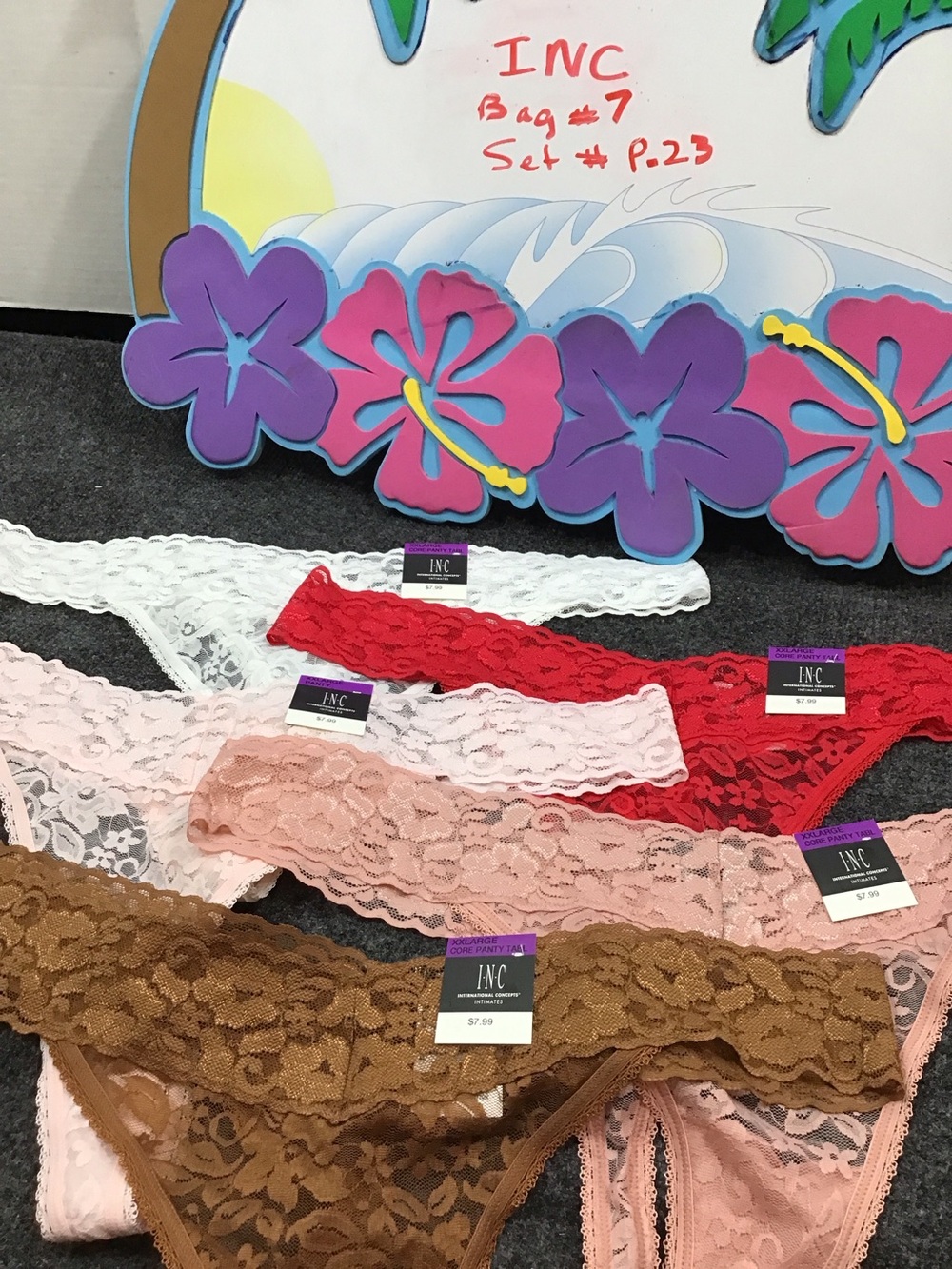 INC Intimates Set of 5 lace thong  panties size XXL NWT